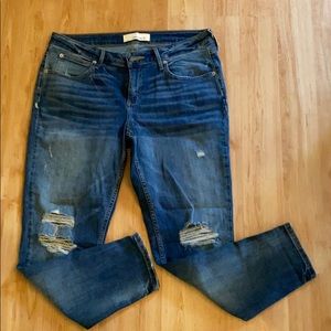 Distressed jeans